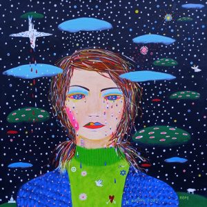 Katrina Avotina Painting - "Echoes Of The Cosmic Soul"